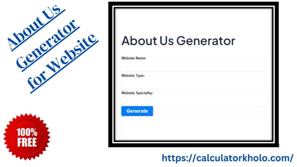 About Us Generator for Website