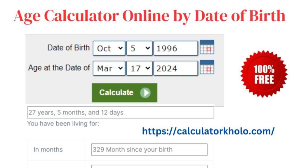 Online Age Calculator