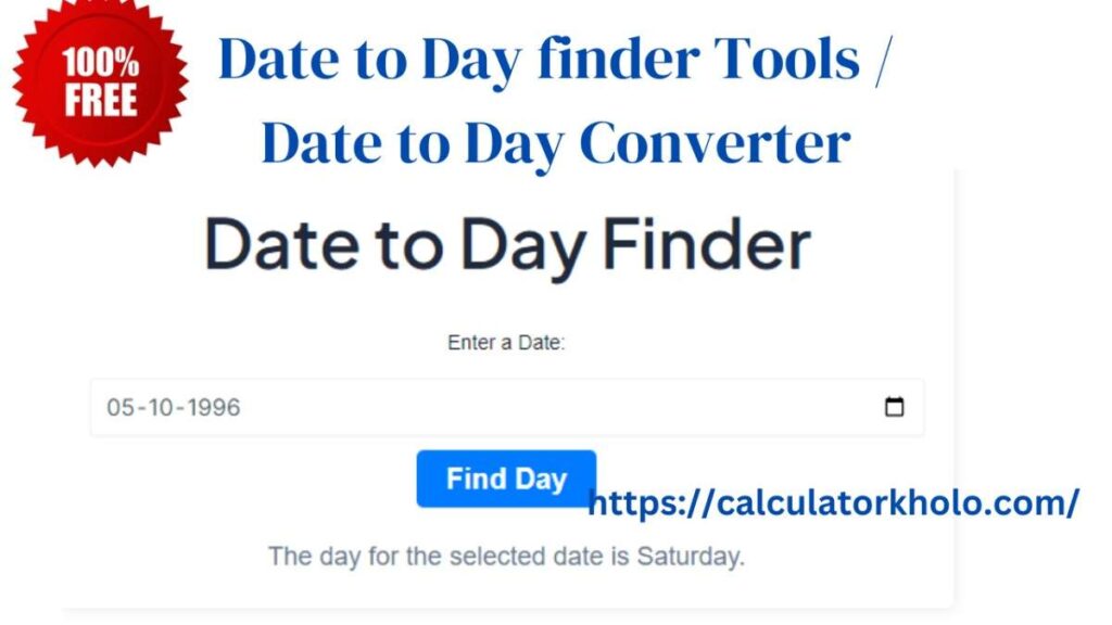 Date to Day finder Tools