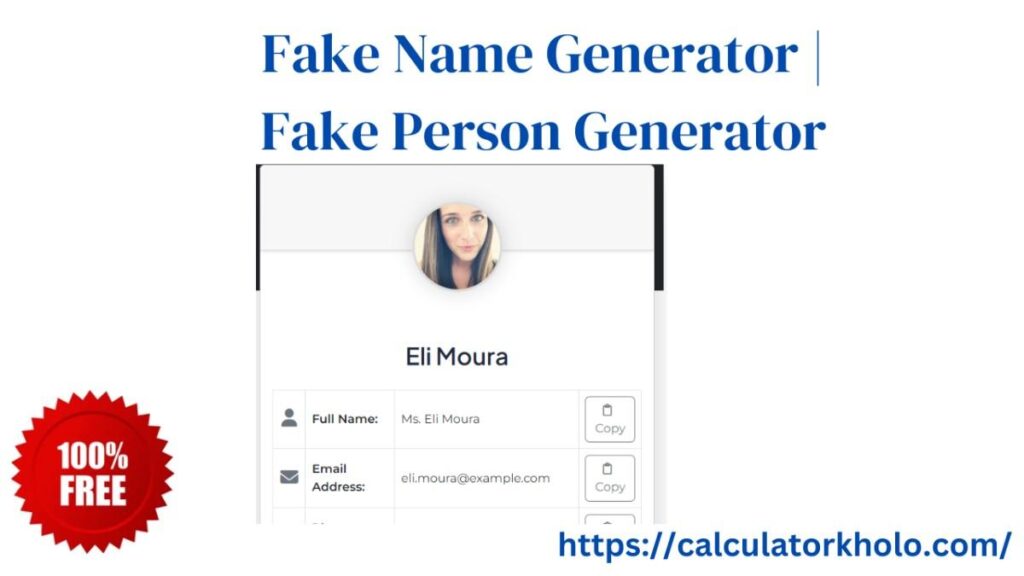 Fake Name Generator